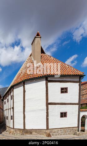 Impressioni dalla Città Patrimonio Mondiale dell'Umanità di Quedlinburg Harz Mountains Foto Stock