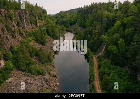 Sheguiandah, Ontario, Canada - Ten Mile Point Trading Post. Foto di alta qualità Foto Stock