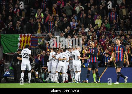 Madrid, Madrid, Spagna, Spagna. 19th Mar, 2023. MADRID, SPAGNA - 19 MARZO: Incontro la Liga tra FC Barcelona e Real Madrid CF allo stadio Camp Nou il 19 marzo 2023 a Madrid, Spagna. (Credit Image: © Sara ARIB/PX Imagens via ZUMA Press Wire) SOLO PER USO EDITORIALE! Non per USO commerciale! Credit: ZUMA Press, Inc./Alamy Live News Foto Stock