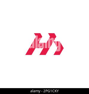 lettera hb motioun run arrow geometrico logo vettore Illustrazione Vettoriale