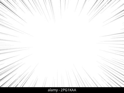 Le linee di velocità Manga Focus per un effetto fumetto speed frame o splash ed explosion. Illustrazione Vettoriale