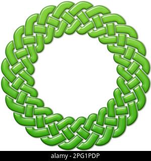 Bordo circolare realizzato con nodi celtici per l'uso nei disegni per St. Giorno di Patrick. Foto Stock