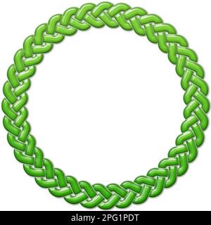 Bordo circolare realizzato con nodi celtici per l'uso nei disegni per St. Giorno di Patrick. Foto Stock