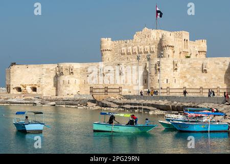 Cittadella Qaitbay, Alessandria, Egitto Foto Stock