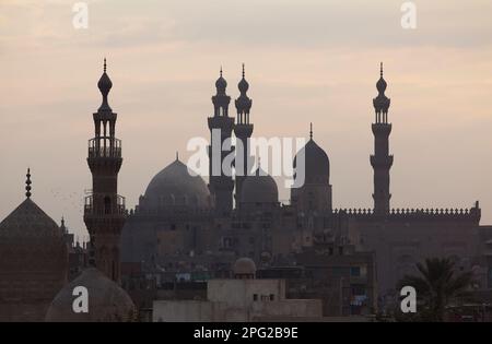 Egitto, Cairo, vista sul Cairo dal Parco al Azhar. Foto Stock