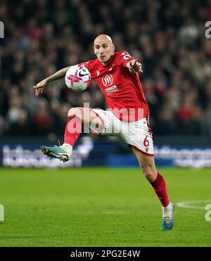 Jonjo Shelvey della Foresta di Nottingham durante la partita della Premier League presso il City Ground di Nottingham. Data immagine: Venerdì 17 marzo 2023. Foto Stock