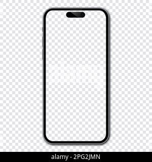 Beffa realistica dello smartphone. Mockup vettoriale per smartphone per presentazione ui ux Illustrazione Vettoriale
