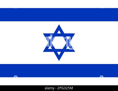 Bandiera nazionale di Israele, colori ufficiali e proporzione corretta. Bandiera di Israele. Illustrazione vettoriale. EPS10 Illustrazione Vettoriale