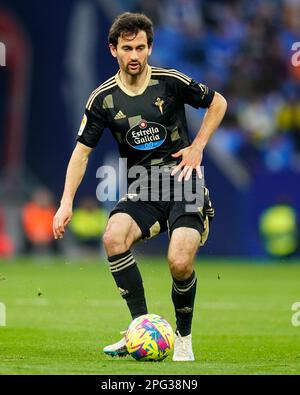 Luca De la Torre di RC Celta durante la partita di la Liga tra RCD Espanyol e RC Celta de Vigo ha suonato allo stadio RCDE il 18 marzo a Barcellona, Spagna. (Foto di / Sergio Ruiz / PRESSIN) Foto Stock