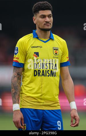 ROTTERDAM, PAESI BASSI - MARZO 19: Bjorn Johnsen di SC Cambuur durante la partita olandese di Eredivie tra Excelsior Rotterdam e SC Cambuur a Van Don Foto Stock