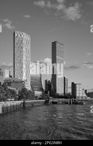 The Terranova, One & Five Bank Street, Landmark Pinnacle, Cascades Tower; Isle of Dogs, Londra, REGNO UNITO Foto Stock