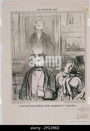 Le Salon de 1857: Commento, c'est dans cette grotta que… 1857 di Honore Daumier Foto Stock