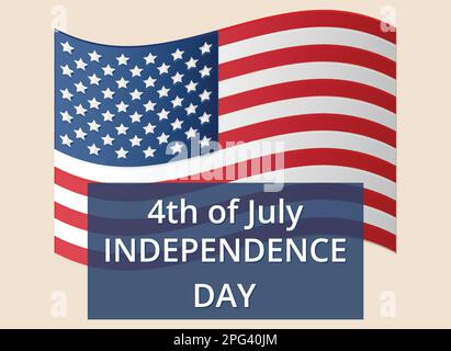 Independence Day USA Vector. 4th luglio giorno di festa. Illustrazione Vettoriale