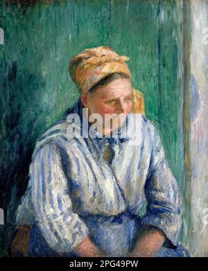 Washerwoman, Studio di Camille Pissarro (1830-1903), olio su tela, 1880 Foto Stock