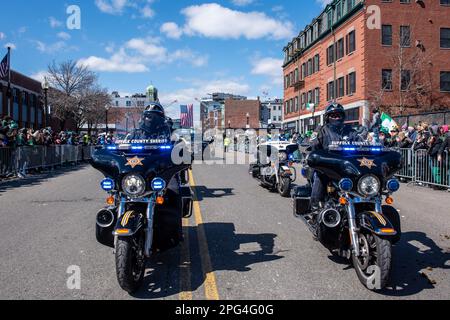 2023 South Boston St. Patrick's Day e la Parata del giorno dell'evacuazione Foto Stock