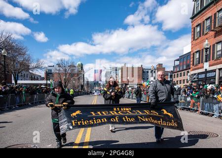 2023 South Boston St. Patrick's Day e la Parata del giorno dell'evacuazione Foto Stock
