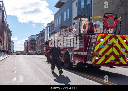 2023 South Boston St. Patrick's Day e la Parata del giorno dell'evacuazione Foto Stock