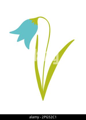 Disegno del fiore della campana del vettore Illustrazione Vettoriale