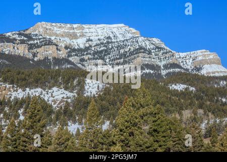 steamboat montagna in inverno vicino augusta, montana Foto Stock