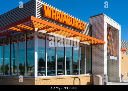 Nuovo ristorante fast food Whataburger a Buford, Georgia. (USA) Foto Stock