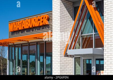 Nuovo ristorante fast food Whataburger a Buford, Georgia. (USA) Foto Stock