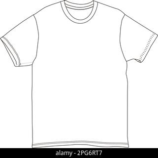 Mockup tshirt bianca. T shirt Vector sport frontale Illustrazione Vettoriale