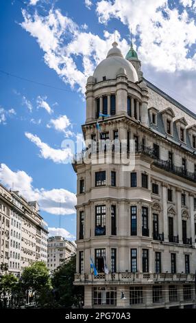 Buenos Aires, Argentina - 20 marzo 2023: Architettura e luoghi di interesse di Buenos Aires. Architettura coloniale dell'Argentina. Foto di alta qualità Foto Stock