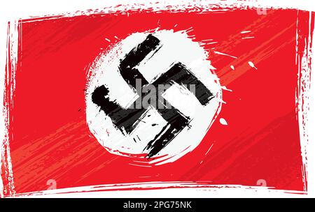Grunge bandiera nazista Illustrazione Vettoriale