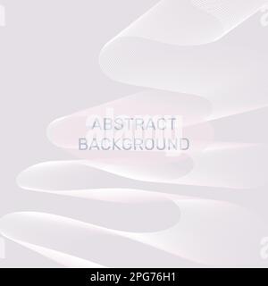 Modello banner astratto con belle linee ondulate e semplici forme geometriche, design moderno, modello futuristico astratto, schede tecnologiche, Illustrazione Vettoriale