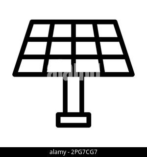 Solar Panel Vector Thick Line icona per uso personale e commerciale. Foto Stock