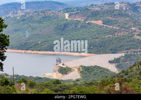 Vista panoramica della diga di Maguga a Eswatini Foto Stock