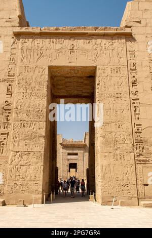 Tempio mortuario di Amenhotep III, vicino a Luxor, Egitto Foto Stock