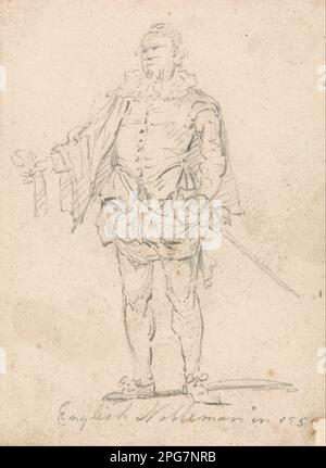 Figura Costume Study: Nobile inglese tra il 1793 e il 1795 di Thomas Girtin Foto Stock