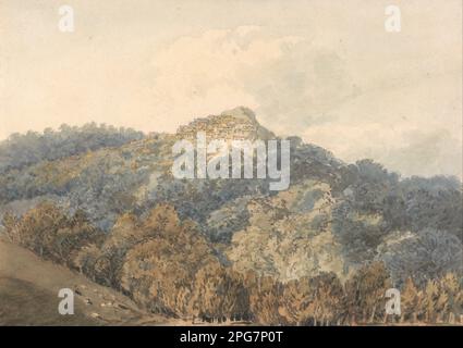 Rocca del Papa, con Monte cavo circa 1796 di Thomas Girtin Foto Stock