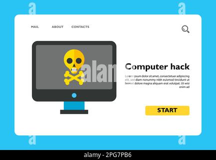 Icona del concetto di hack del computer Illustrazione Vettoriale