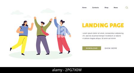 Il team aziendale festeggia il successo dell'illustrazione vettoriale Illustrazione Vettoriale