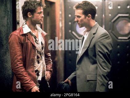 Film di Fight Club Brad Pitt & Edward Norton Foto Stock
