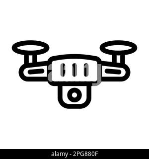 Icona Drone Vector Thick Line per uso personale e commerciale. Foto Stock