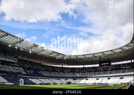 Vista generale durante la partita di rugby delle sei Nazioni 2023 tra Francia e Galles il 18 marzo 2023 allo Stade de France di Saint-Denis vicino a Parigi, Francia - Foto Matthieu Mirville / DPPI Foto Stock