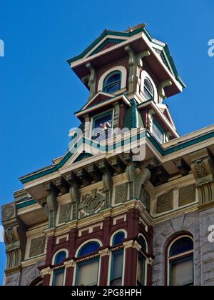 Louis Bank of Commerce, 835-837 5th Avenue, Gaslamp Quarter, San Diego. 1888. Architetto: Clemment e Stannard. Stile barocco rivivale. Foto Stock