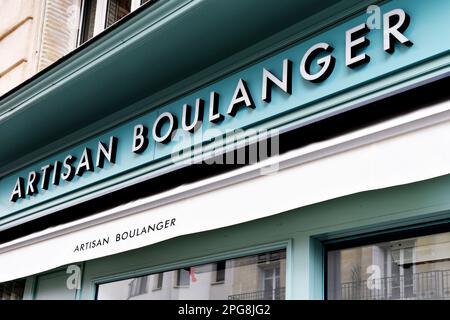 Enseigne Artisan Boulanger - Parigi - Francia Foto Stock