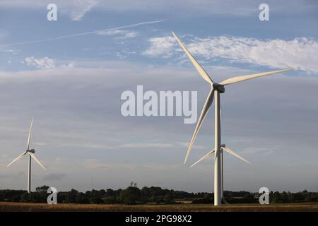 Turbine eoliche in campagna, Regno Unito Foto Stock