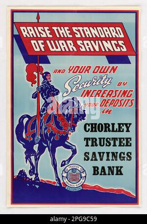 Eleva lo standard dei risparmi di guerra. 1942 - 1945. Ufficio per la gestione delle emergenze. Ufficio delle informazioni di guerra. Filiale operazioni nazionali. Ufficio servizi speciali. 3/9/1943-9/15/1945. Manifesti stranieri della seconda guerra mondiale Foto Stock