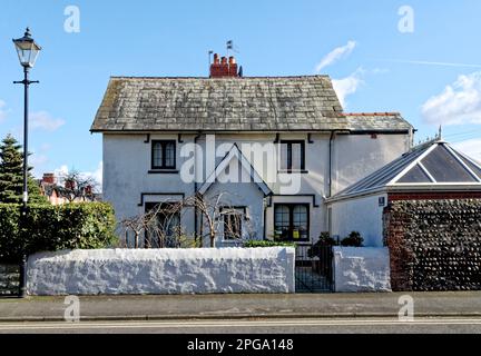 Immobili a Lytham, Lytham St Annes, Fylde Coast, Lancashire Regno Unito - 24th febbraio 2023 Foto Stock