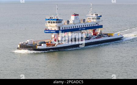 Traghetto Robert H Dedman Galveston-Bolivar. Foto Stock