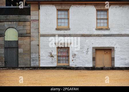 567 Cadmans Cottage, ex stazione di polizia idrica e casa del marinaio nella zona Rocks. Sydney-Australia. Foto Stock