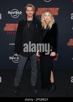 20 marzo 2023 - Hollywood, California - Chad Michael Murray e Sarah Roemer. Prima di Los Angeles di John Wick: Chapter 4 al TCL Chinese Theatre. Foto Stock