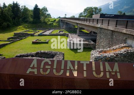 Aguntum, Europa, Municipio Claudium Aguntum, rovine di un villaggio romano, Doelsach, Lienz, Tirolo orientale, Tirolo, Austria Foto Stock