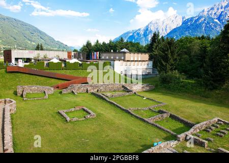 Aguntum, Europa, Municipio Claudium Aguntum, rovine di un villaggio romano, Doelsach, Lienz, Tirolo orientale, Tirolo, Austria Foto Stock