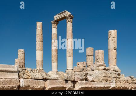 Tempio di Ercole alla Cittadella, Amman, Giordania Foto Stock